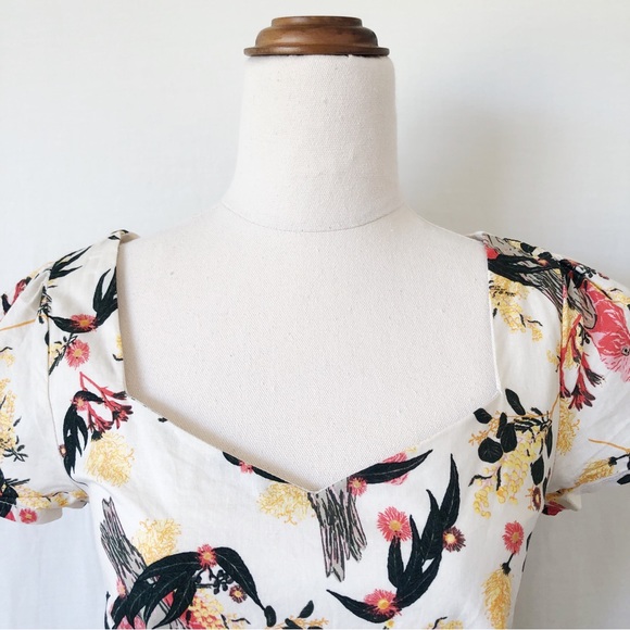 REVIVAL Size 6 Pink Floral Galah Cotton Fit & Flare Rockabilly Dress Australian - Picture 3 of 12